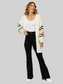 Women Angel Wings Striped Open Front Dropped Shoulder Cardigan nicholesgifts