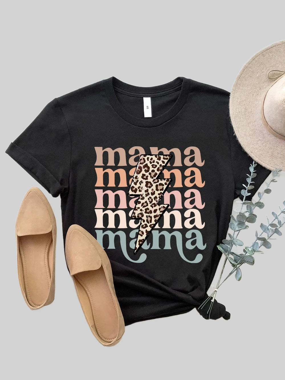 MAMA Round Neck Short Sleeve T-Shirt nicholesgifts