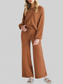 Long Sleeve Lounge Top and Drawstring Pants Set nicholesgifts