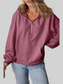 Pocketed Half Zip Dropped Shoulder Hoodie NicholesGifts