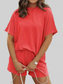 Full Size Ribbed Short Sleeve Top and Shorts Two-Piece Set Plus Size nicholesgifts