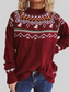 Women Cable-Knit Mock Neck Long Sleeve Sweater nicholesgifts