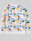 Toddler Boys Dinosaur Print Crew Neck Sweatshirt nicholesgifts