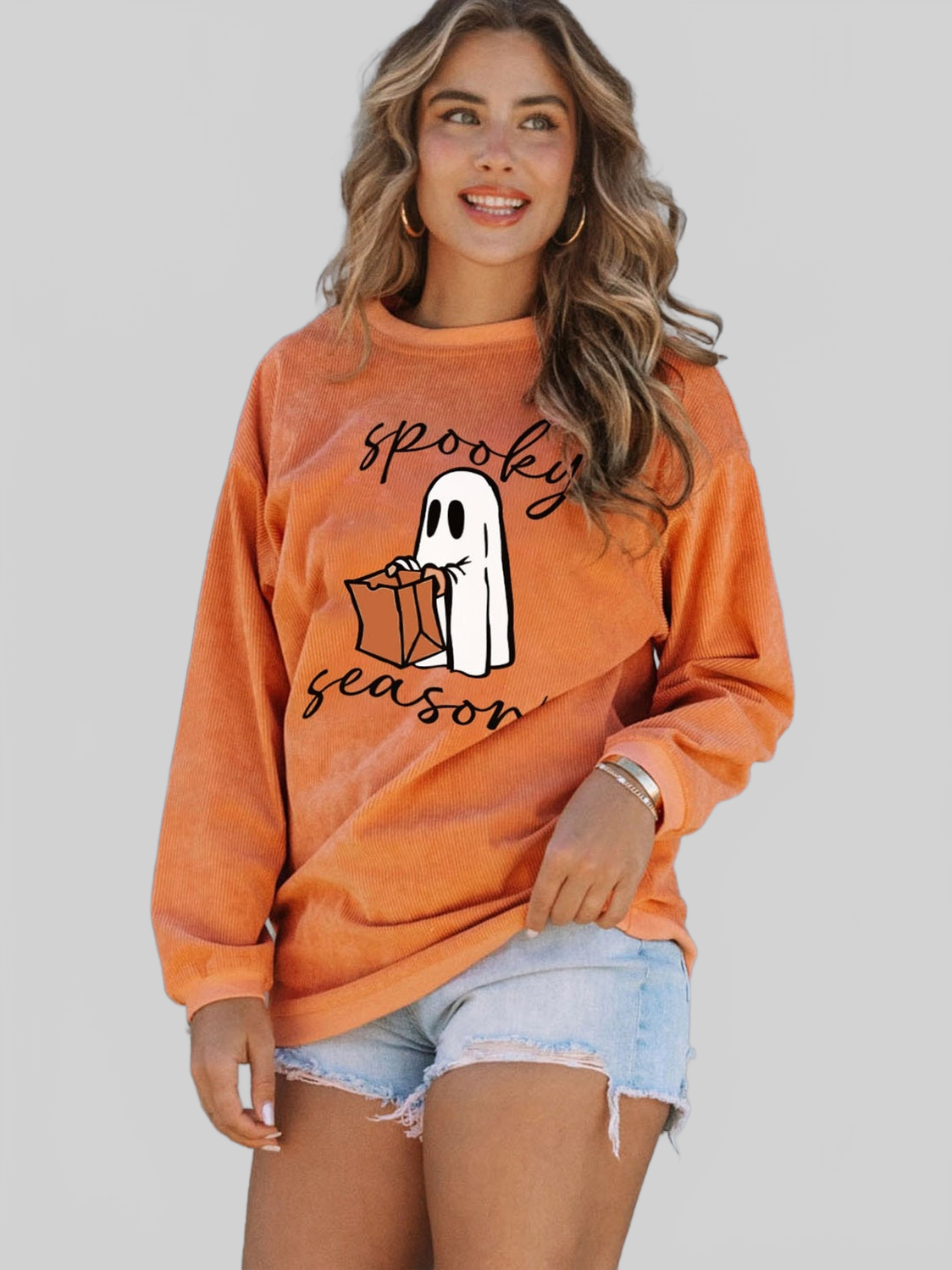 Women Spooky Season Graphic Sweatshirt nicholesgifts