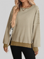 Exposed Seam Striped Contrast Sweatshirt nicholesgifts