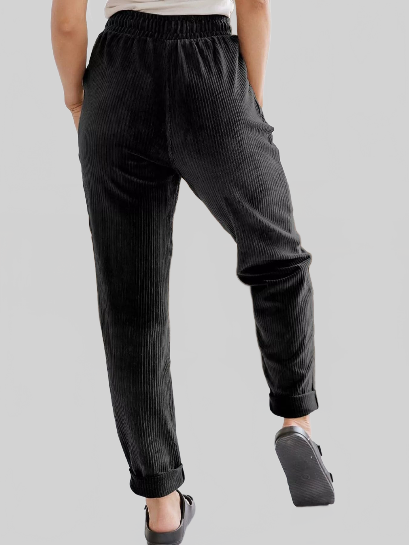 Women Relaxed Fit Corduroy Pants nicholesgifts