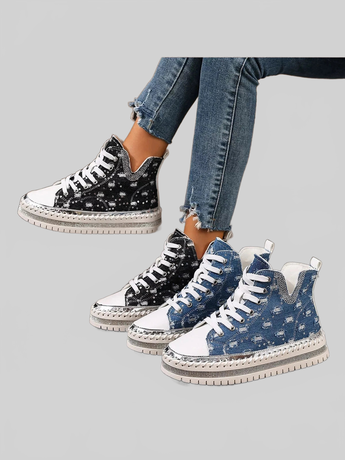 Lace Up Platform Sneakers nicholesgifts