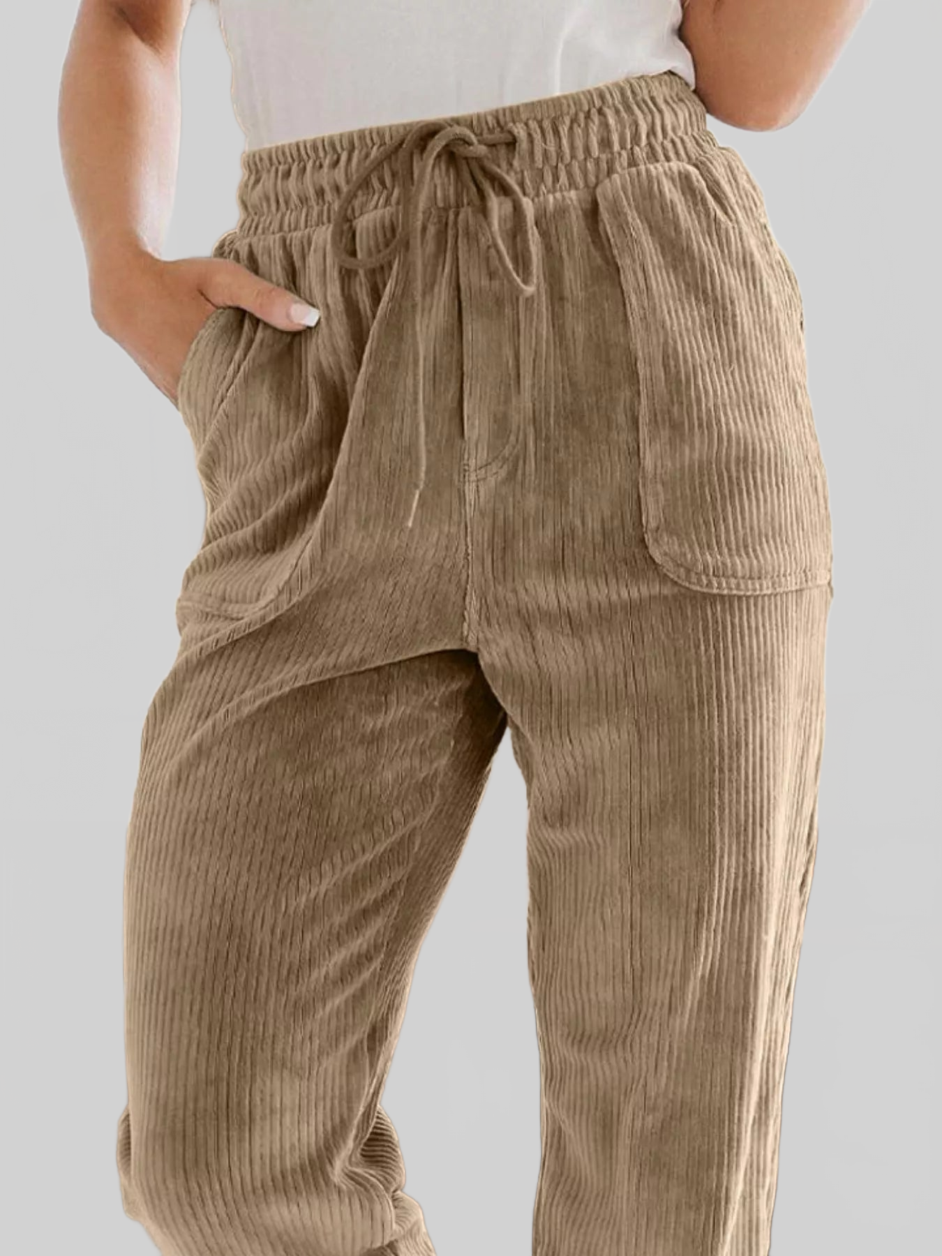 Women Relaxed Fit Corduroy Pants nicholesgifts