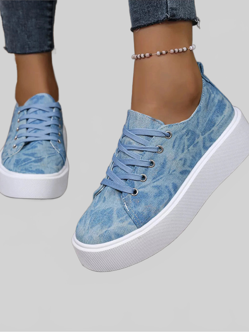 Women Round Toe Platform Sneakers nicholesgifts
