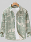 Men's Plus Size Striped Button Up Long Sleeve Shirt nicholesgifts