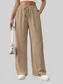 Casual Drawstring Wide Leg Pants nicholesgifts