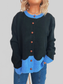 Button-Front Contrast Trim Cardigan nicholesgifts