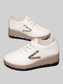 Women Rhinestone Round Toe Wedge Sneakers nicholesgifts