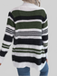 Women Striped Open Front Long Sleeve Cardigan nicholesgifts