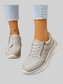 Round Toe Lace Up Sneakers nicholesgifts