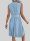 Tied Surplice Sleeveless Pleated Dress nicholesgifts