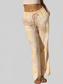 Women Printed Drawstring Straight Pants nicholesgifts