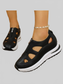 Cutout Zipper Wedge Sneakers Trendsi