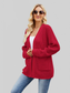 Women Open Front Raglan Sleeve Pocketed Cardigan nicholesgifts