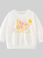 Girls and Toddler Girls Butterfly Graphic Crew Neck Sweatshirt nicholesgifts