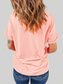 Women MAMA Round Neck Short Sleeve Peach Colored T-Shirt nicholesgifts