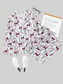 Printed Long Sleeve Top and Drawstring Pants Lounge Set nicholesgifts