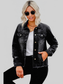 Distressed Raw Hem Denim Jacket nicholesgifts