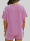 Full Size Ribbed Short Sleeve Top and Shorts Two-Piece Set Plus Size nicholesgifts