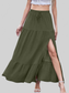 Full Size Slit Maxi Skirt Plus Size nicholesgifts