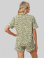 Full Size Leopard Short Sleeve Top and Shorts Lounge Set Plus Size nicholesgifts