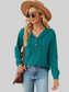 Drawstring Half Button Long Sleeve Hoodie nicholesgifts