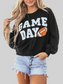 Women Game Day Round Neck Long Sleeve Sweatshirt nicholesgifts