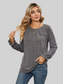 Ruched Round Neck Flounce Sleeve T-Shirt NicholesGifts