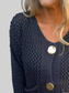 Crochet Button Up Long Sleeve Cardigan nicholesgifts