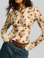 Floral Print Long Sleeve T-Shirt nicholesgifts