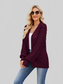 Women Openwork Open Front Lantern Sleeve Cardigan nicholesgifts