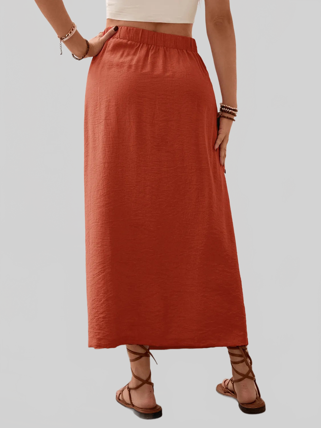 Slit Midi Skirt nicholesgifts