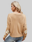 Floral Ribbed Trim Drop Shoulder Cardigan nicholesgifts