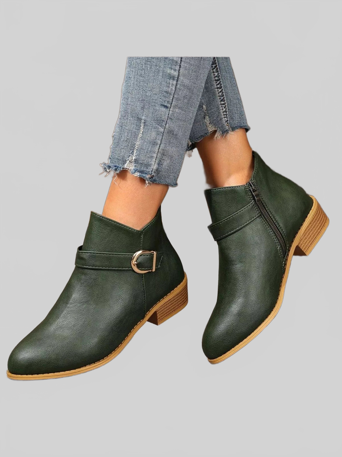 Point Toe Block Heels Boots NicholesGifts