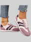 Striped Lace-Up Casual Sneakers nicholesgifts