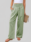 Women Gingham High-Waisted Wide Leg Pants nicholesgifts