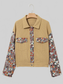 Printed Collared Neck Long Sleeve Jacket nicholesgifts