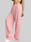 Women Striped Wide Leg Drawstring Pants nicholesgifts