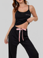 Contrast Trim Cropped Cami and Pants Loungewear Set nicholesgifts