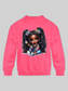 African American Toddler Girls Lollipop Girl Long Sleeve Crewneck Sweatshirt nicholesgifts