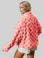 Women Double Take Checkered Long Sleeve Fuzzy Jacket NicholesGifts
