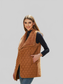 Women Open Front Collared Vest nicholesgifts