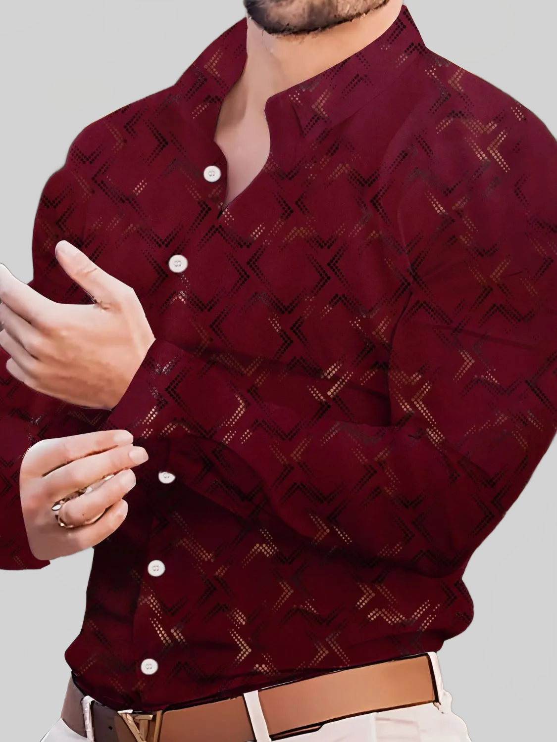 Men's Full Size Button Up Long Sleeve Shirt Plus Size nicholesgifts