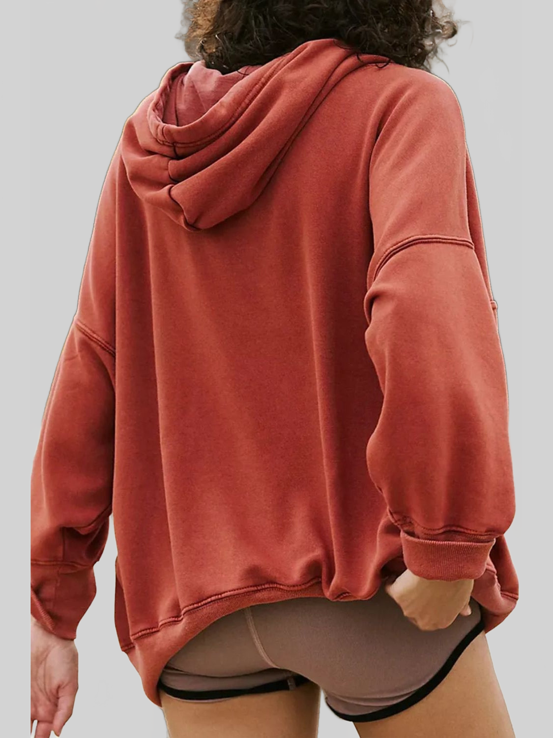 NicholesGifts Women Drawstring Dropped Shoulder Long Sleeve Hoodie NicholesGifts