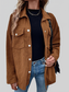 Pocketed Snap Down Long Sleeve Jacket nicholesgifts